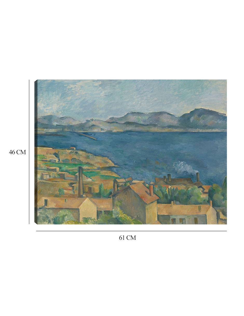Cuadro decorativo La Bahía de Marsella, vista desde el estaque técnica mixta Lagos 2