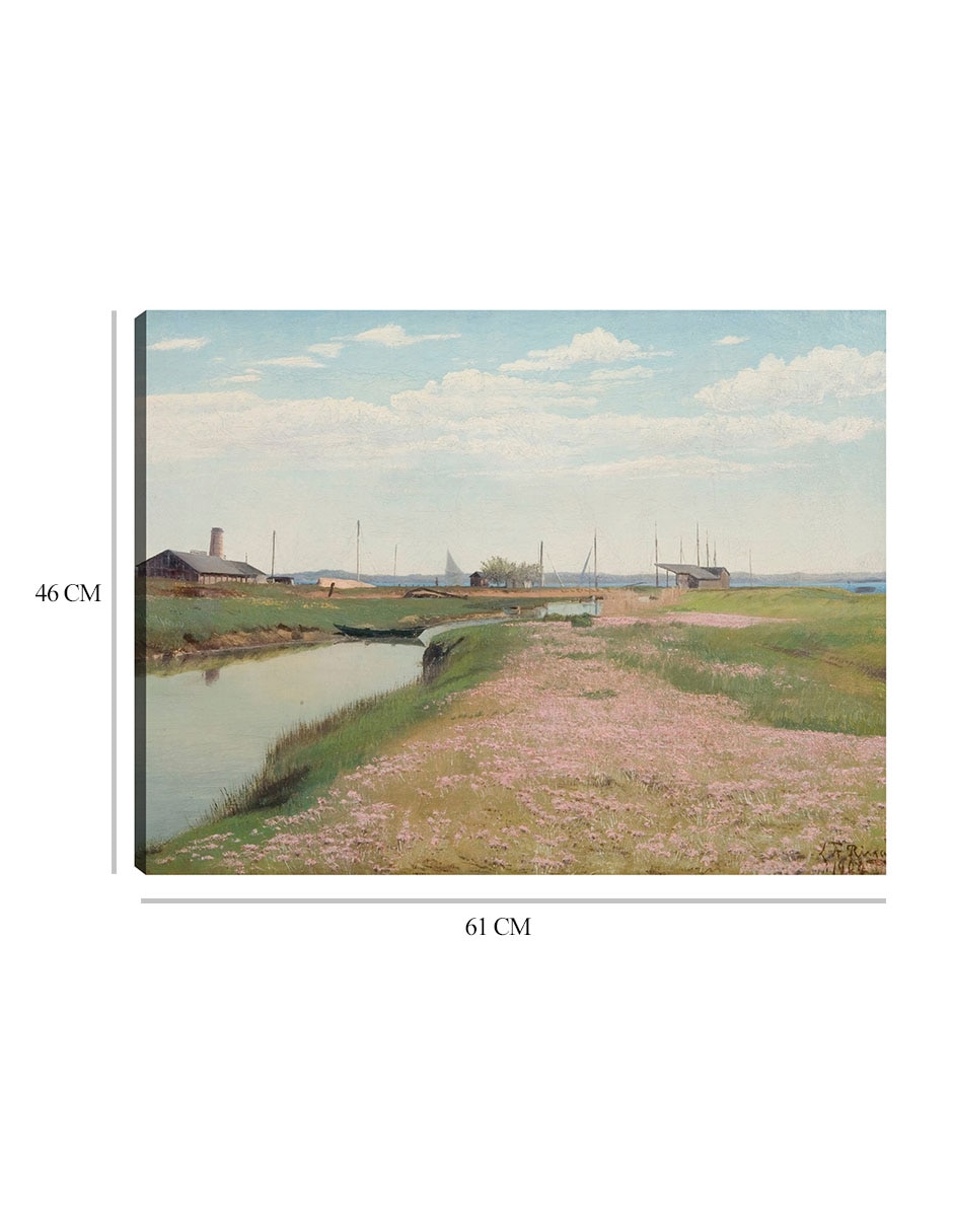 Cuadro decorativo El río y el puerto de Frederiksværk (1900) técnica mixta Ríos 2