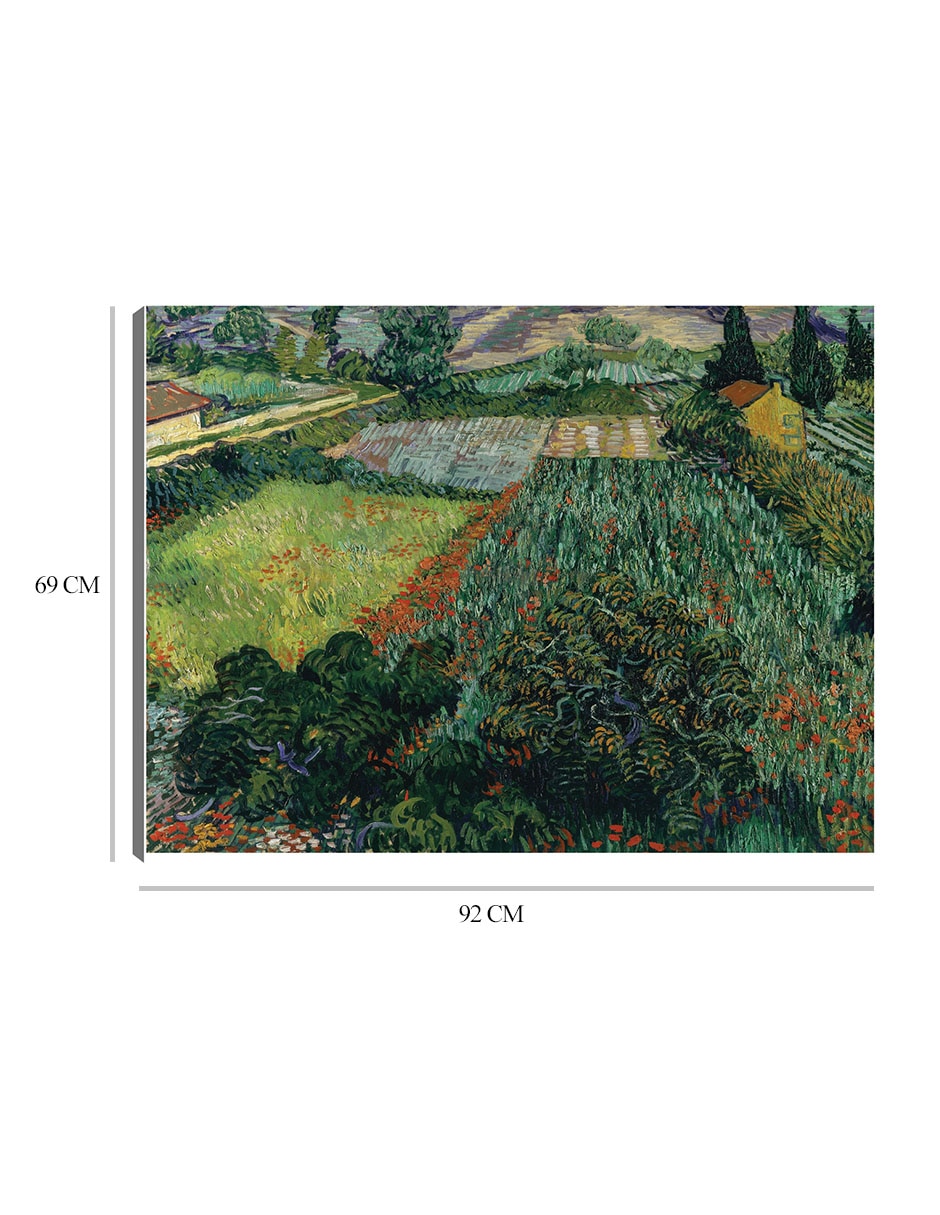 Cuadro decorativo Campo de amapolas (1889) técnica mixta Campos 8
