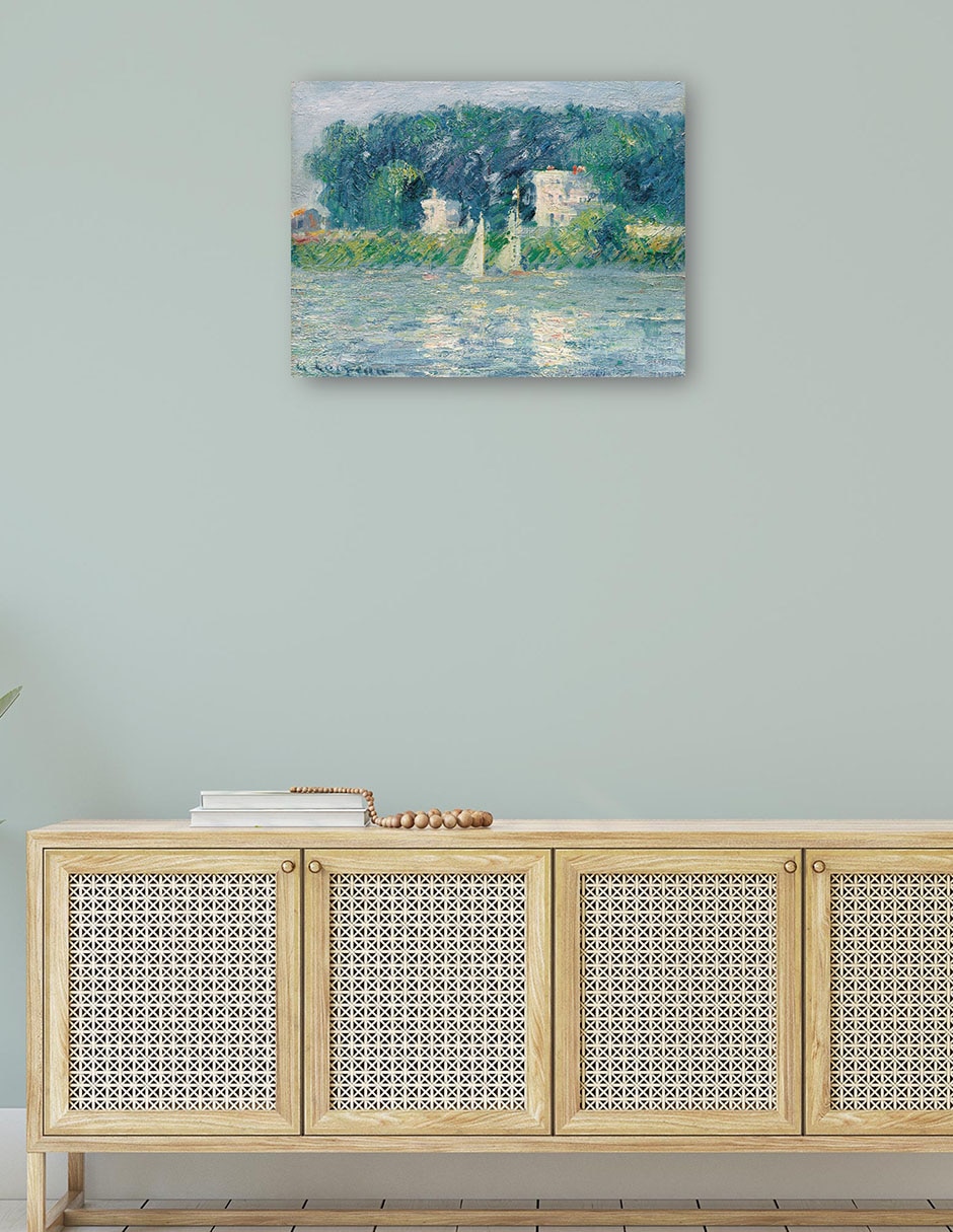 Cuadro decorativo Veleros en el Oise técnica mixta Lagos 4