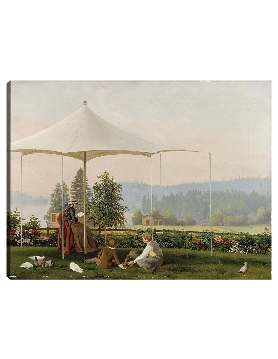 Cuadro decorativo En el jardín de Haminalahti (1856 - 1857) técnica mixta Lagos