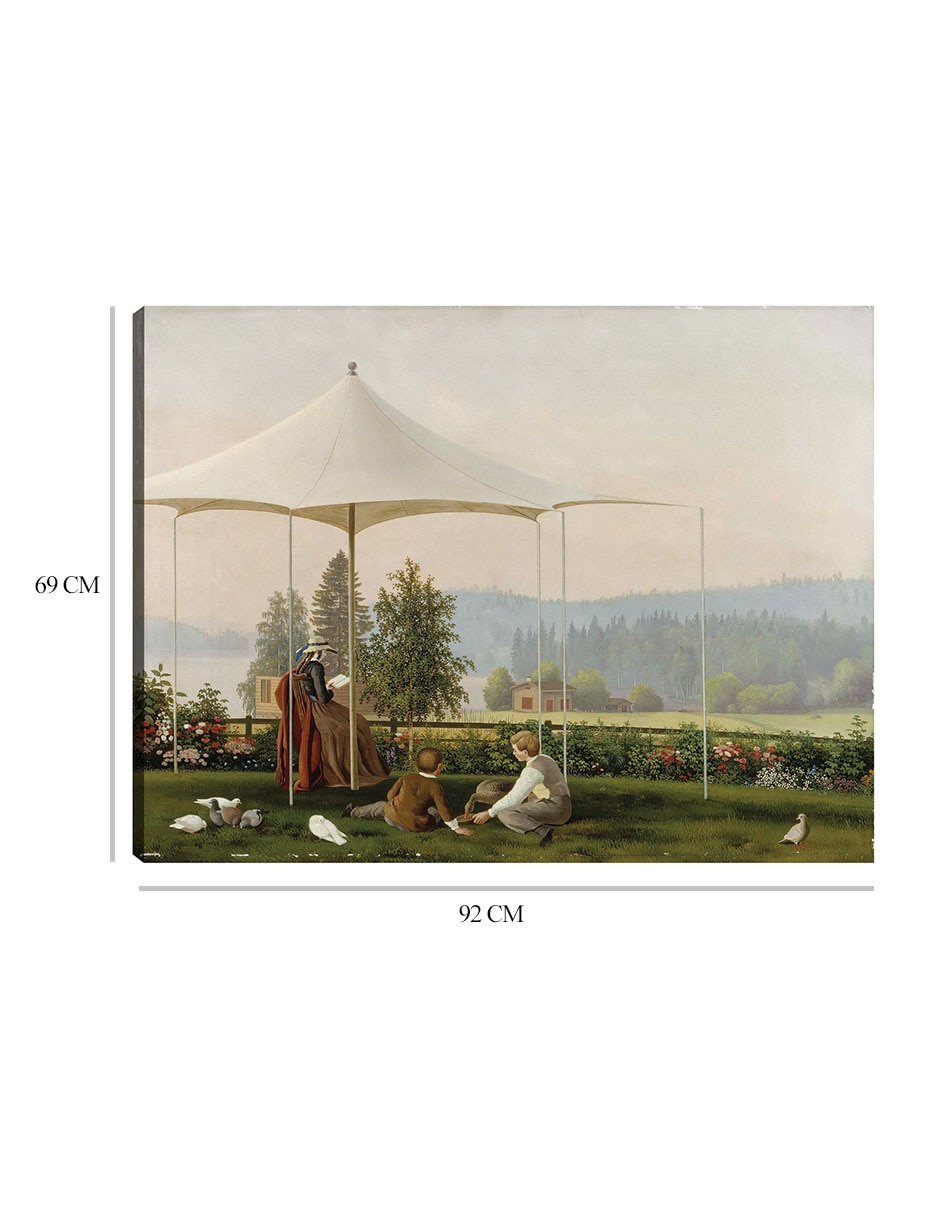 Cuadro decorativo En el jardín de Haminalahti (1856 - 1857) técnica mixta Lagos 2