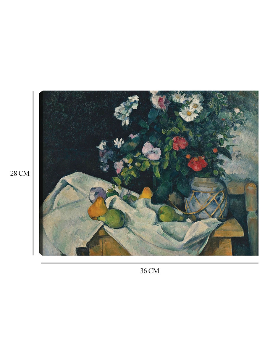 Cuadro decorativo Naturaleza muerta con flores y frutas (entre 1888 y 1890) técnica mixta 2