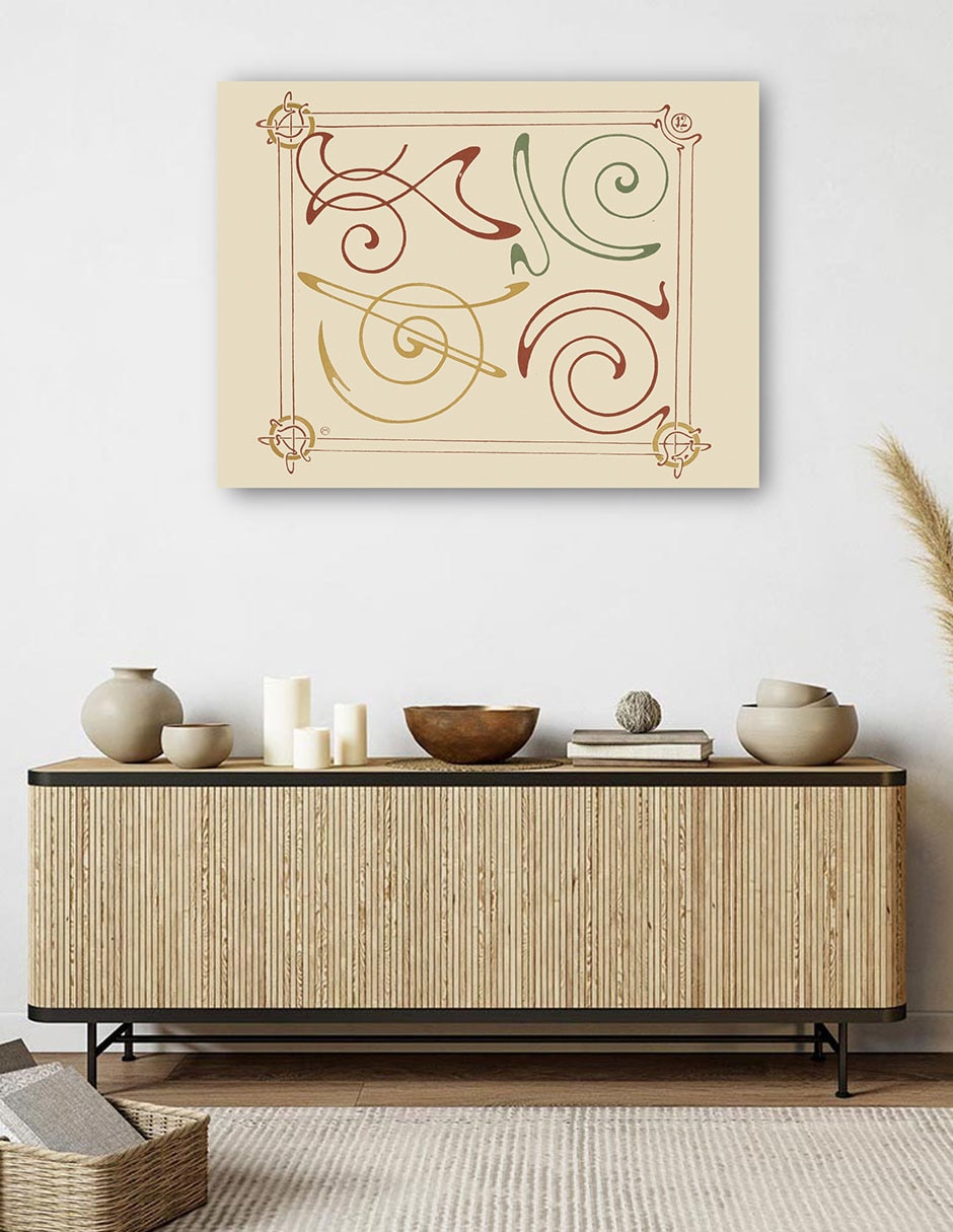 Cuadro decorativo técnica mixta Formas 5