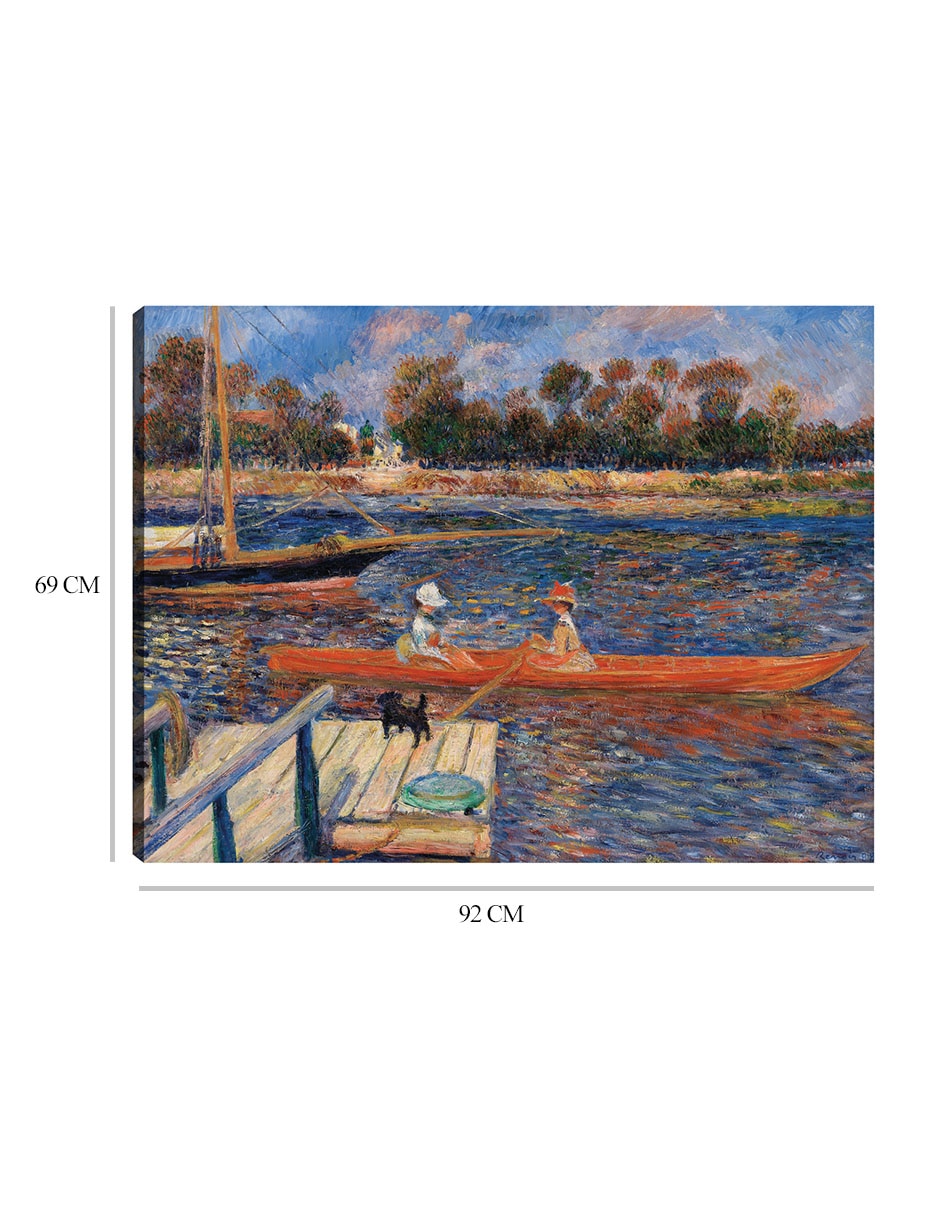Cuadro decorativo El Sena en Argenteuil (1888) técnica mixta Ríos 2