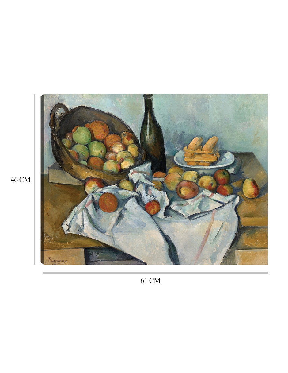 Cuadro decorativo La cesta de manzanas (1893) técnica mixta 2