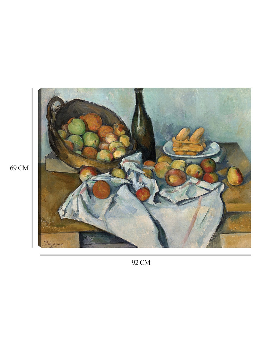 Cuadro decorativo La cesta de manzanas (1893) técnica mixta 8