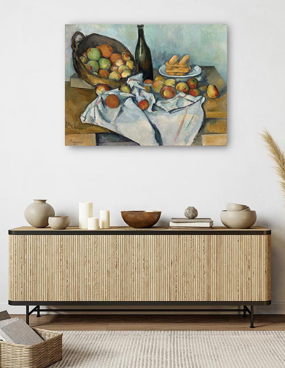 Cuadro decorativo La cesta de manzanas (1893) técnica mixta 5