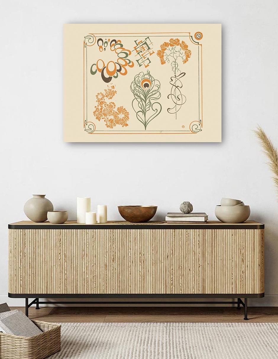 Cuadro decorativo técnica mixta Formas 5