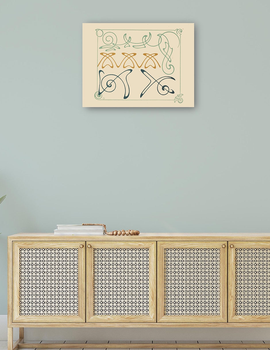 Cuadro decorativo técnica mixta Formas 4