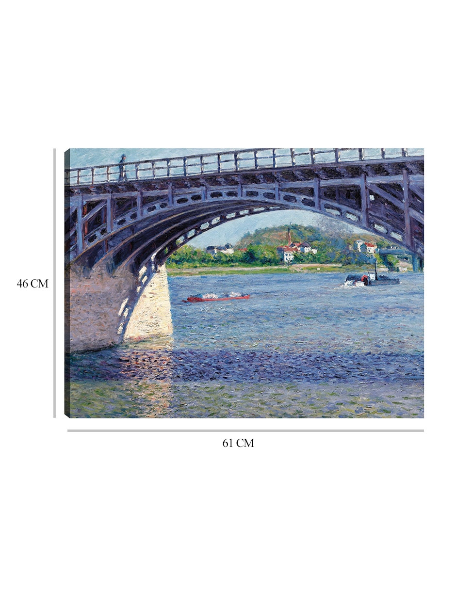 Cuadro decorativo El puente Argenteuil y el Sena (hacia 1883) técnica mixta Puentes 2
