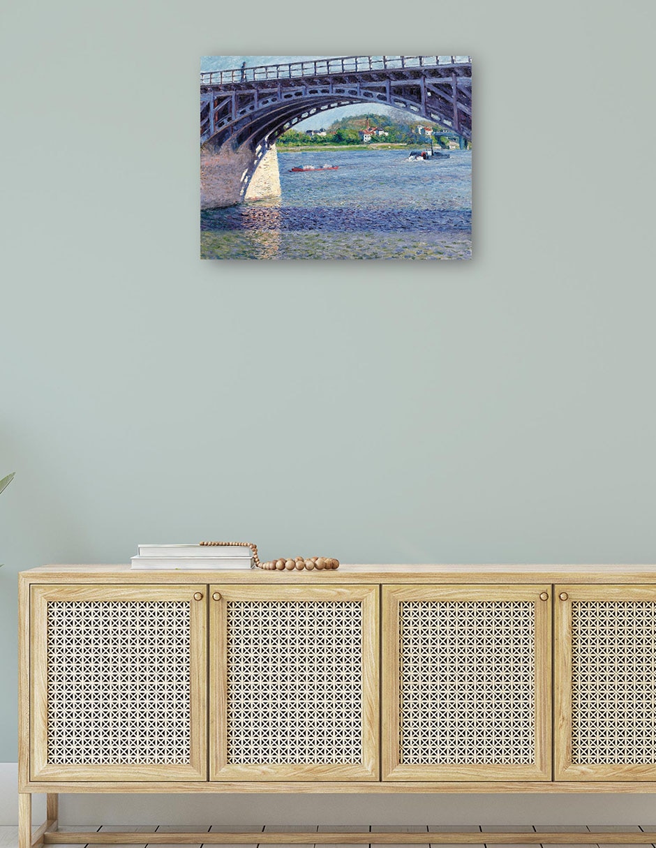 Cuadro decorativo El puente Argenteuil y el Sena (hacia 1883) técnica mixta Puentes 4
