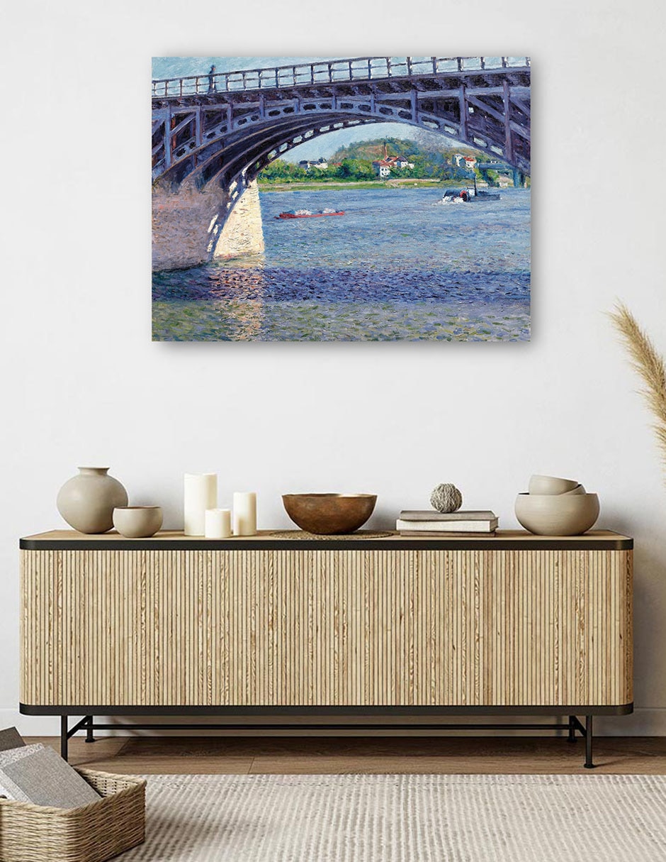 Cuadro decorativo El puente Argenteuil y el Sena (hacia 1883) técnica mixta Puentes 5