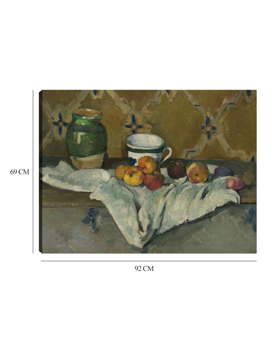 Cuadro decorativo Naturaleza muerta con jarra, copa y manzanas (ca. 1877) técnica mixta 2