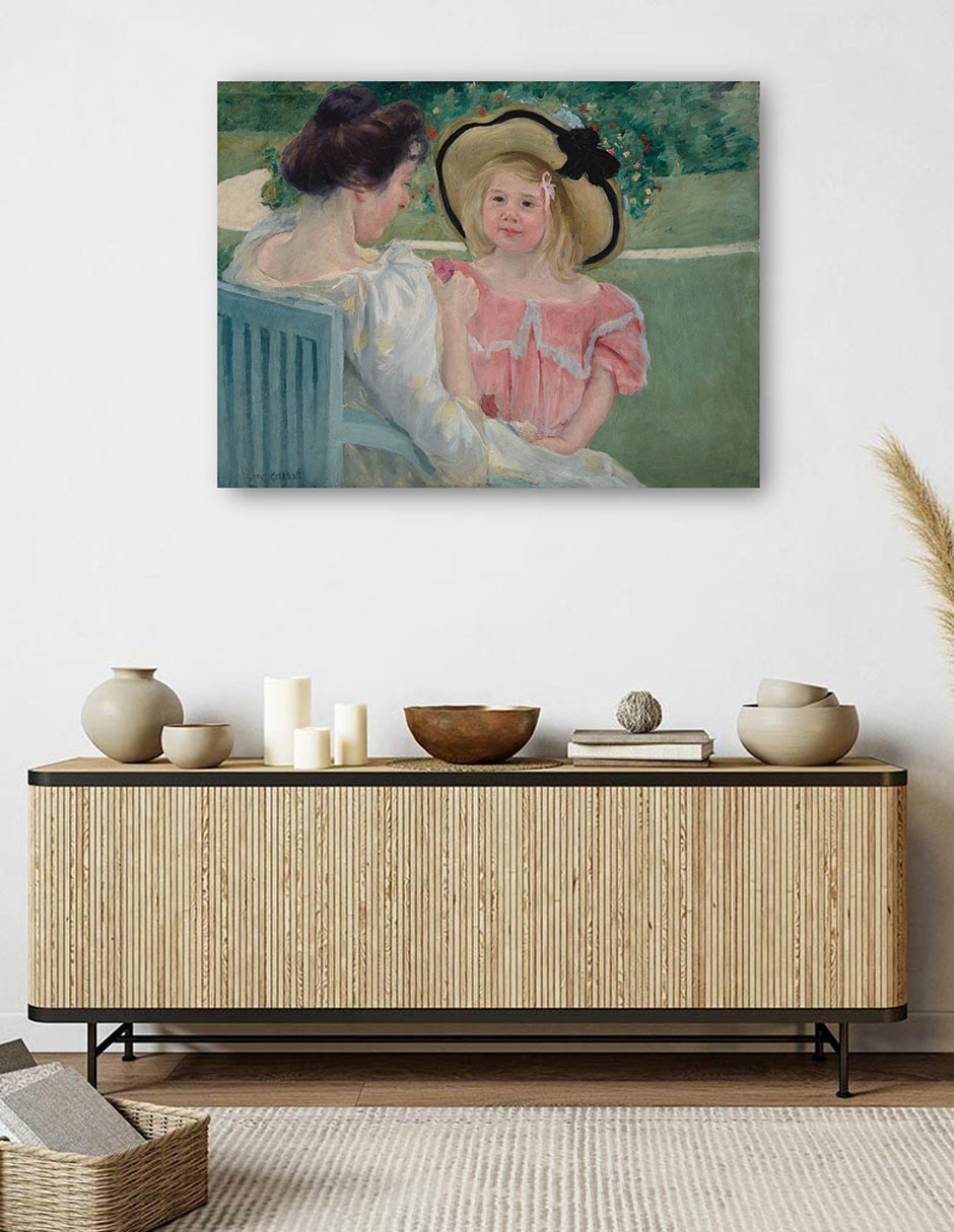 Cuadro decorativo En el jardín (1903) técnica mixta Gente 5