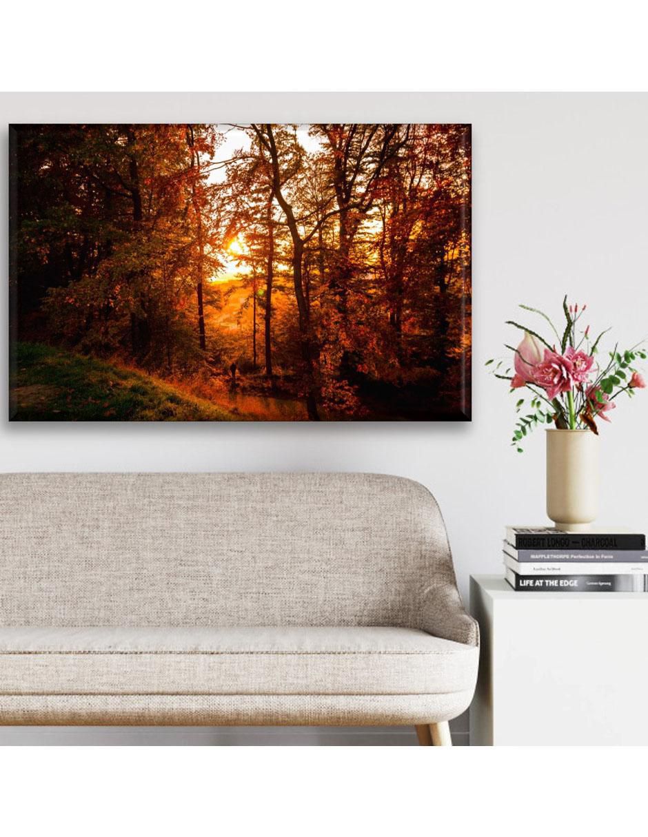 Cuadro decorativo pixtreats amanecer en el bosque 3