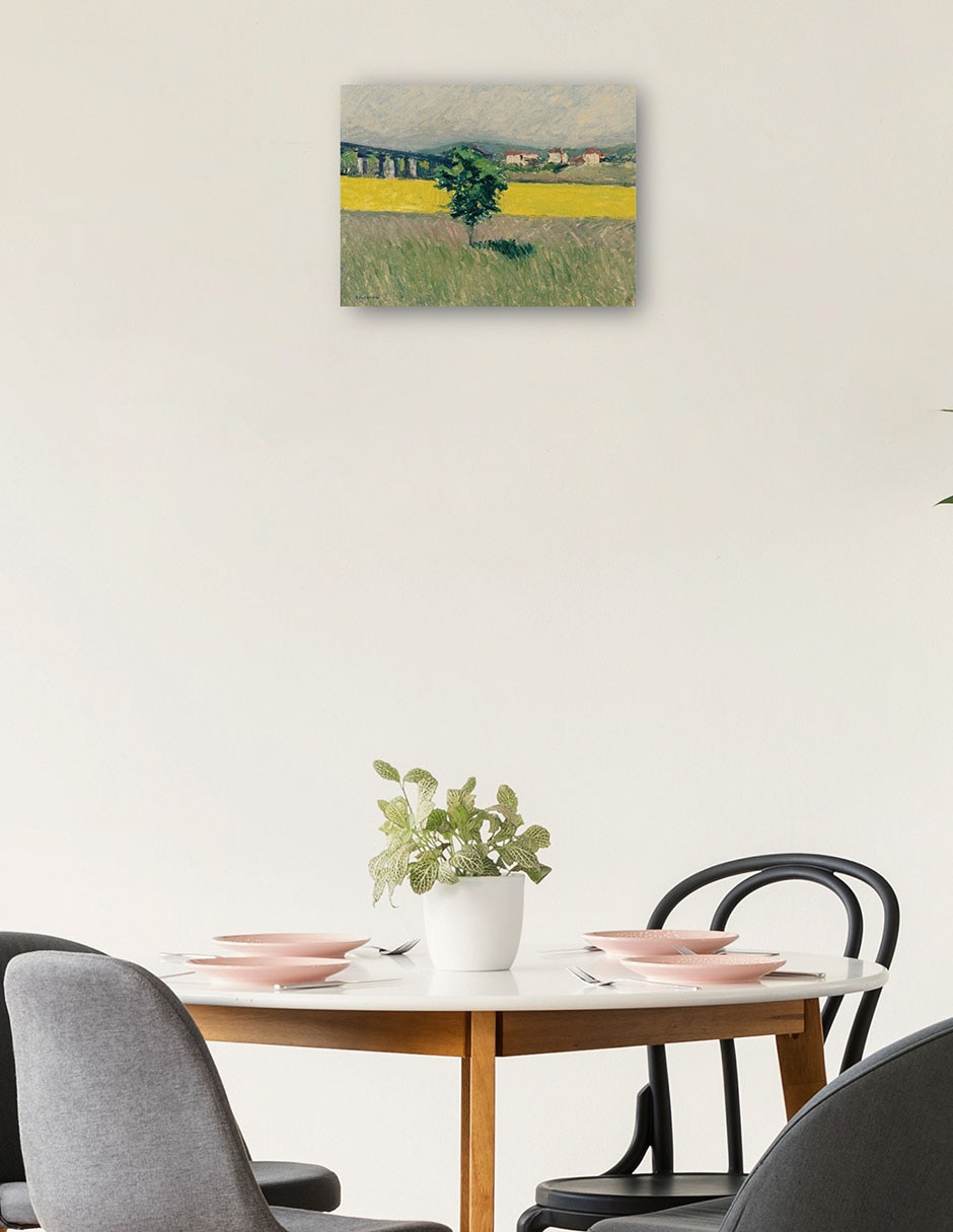 Cuadro decorativo Pradera del Puente Argenteuil técnica mixta Campos 2