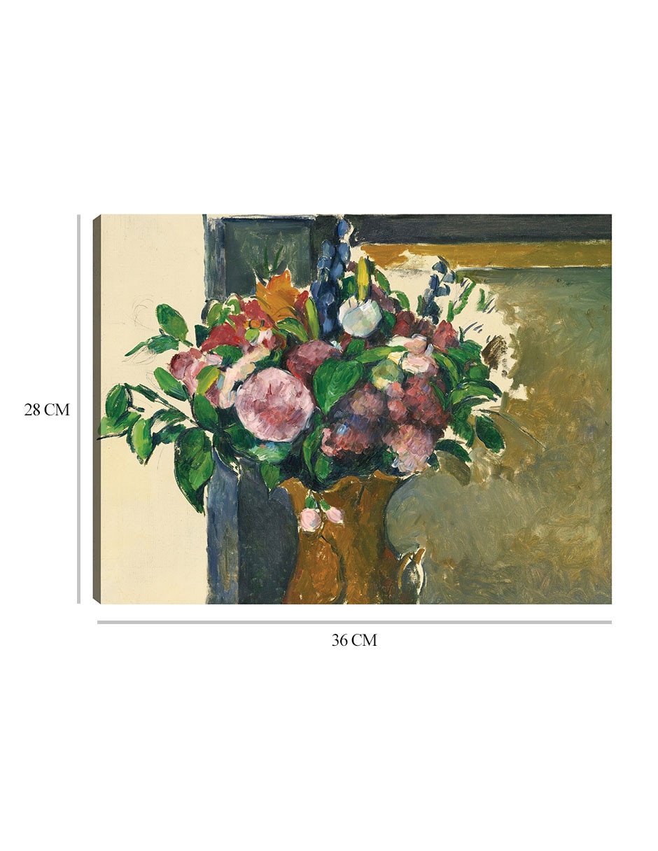 Cuadro decorativo Arte mural Flores en un jarrón rojo (hacia 1880-81) técnica mixta Floreros 2