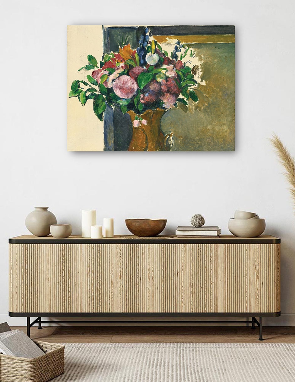 Cuadro decorativo Arte mural Flores en un jarrón rojo (hacia 1880-81) técnica mixta Floreros 6