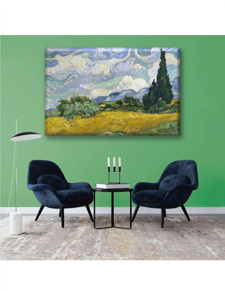 Cuadro decorativo campo de trigo con cipreses vincent by vincent van gogh 3