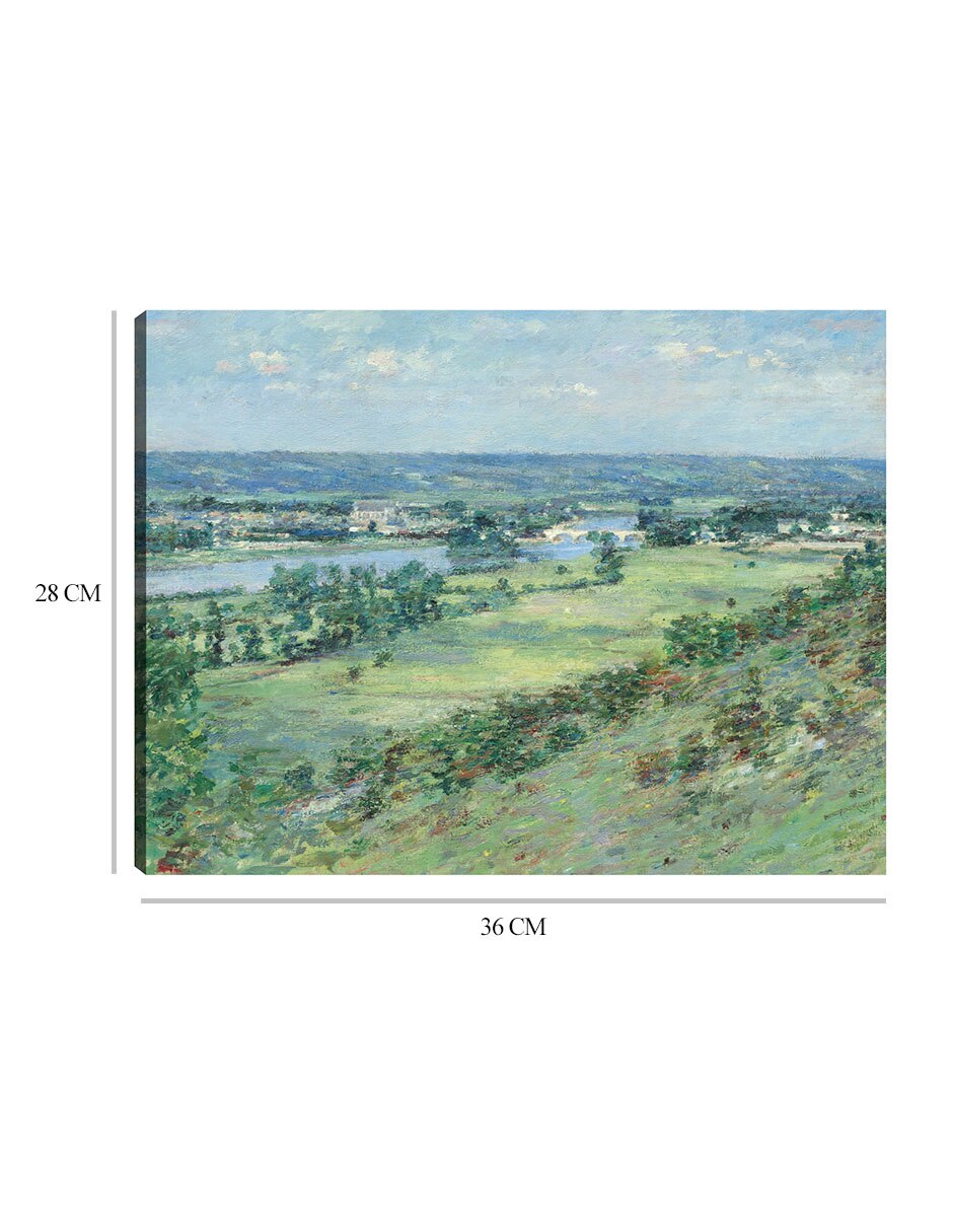 Cuadro decorativo El valle del Sena técnica mixta Ríos 8
