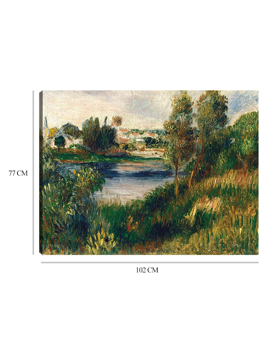 Cuadro decorativo Paisaje en Vetheuil técnica mixta Campos 2
