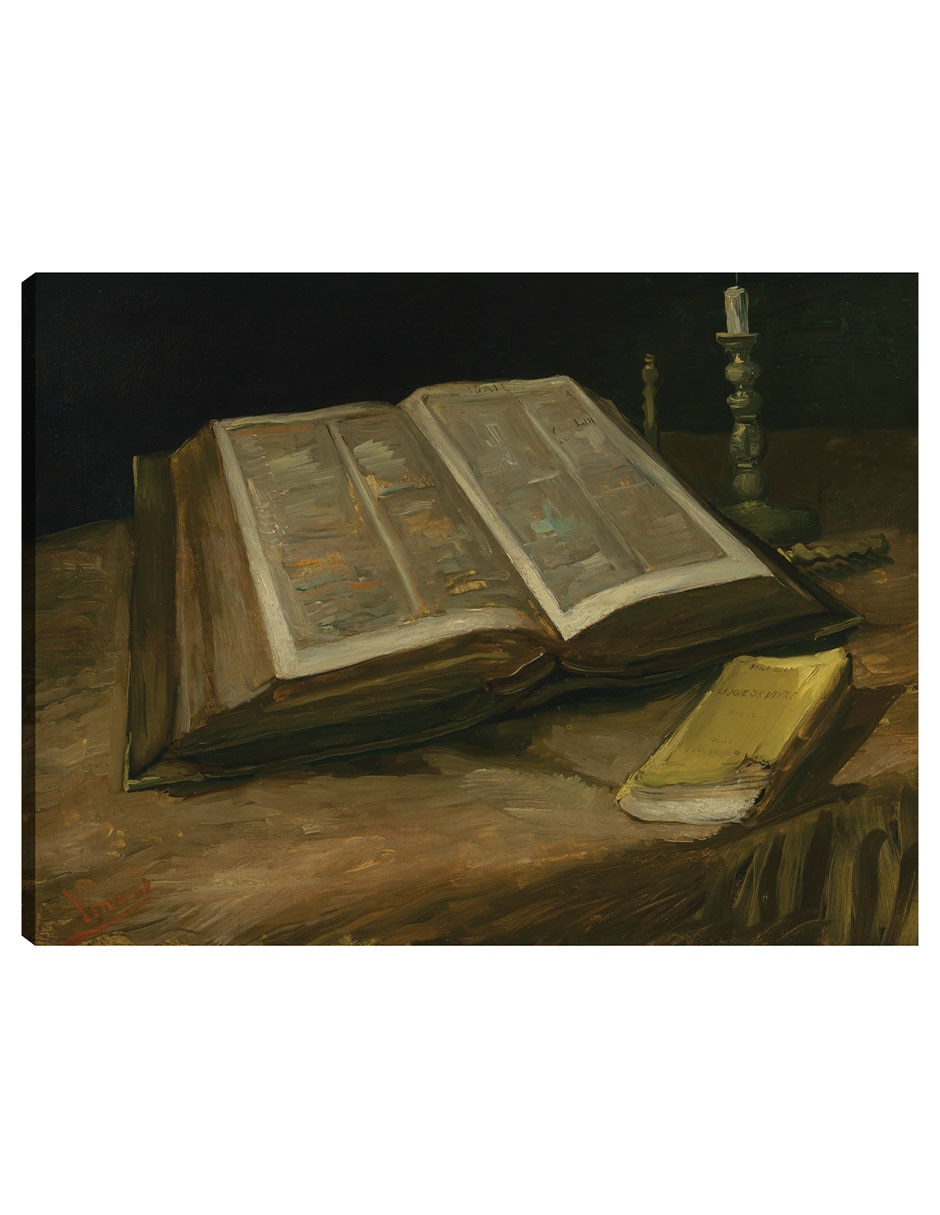 Cuadro decorativo Naturaleza muerta con Biblia (1885) técnica mixta Cuadro decorativo Naturaleza muerta con Biblia (1885) técnica mixta