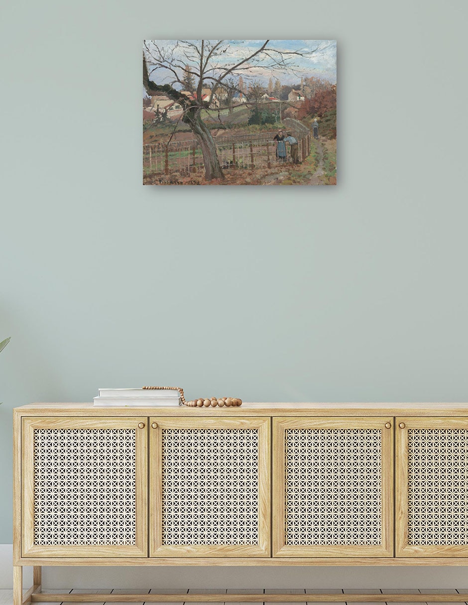 Cuadro decorativo La cerca técnica mixta Campos 4