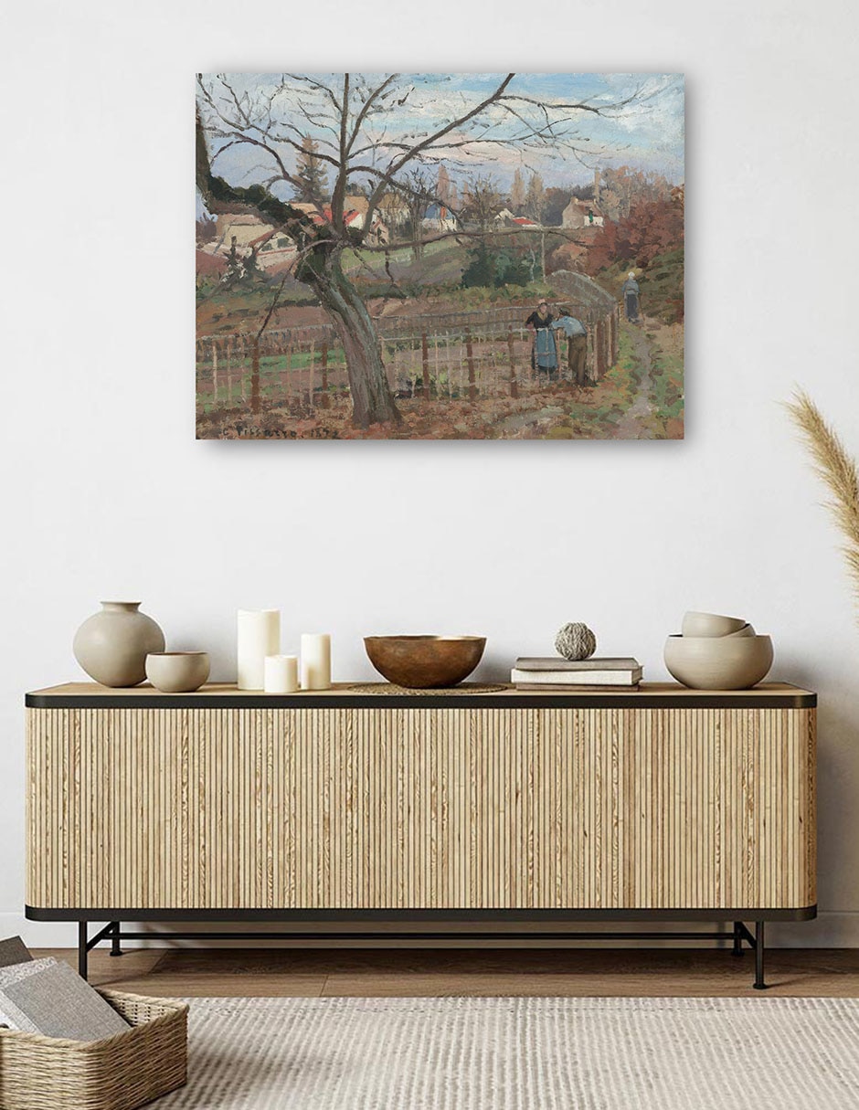 Cuadro decorativo La cerca técnica mixta Campos 5