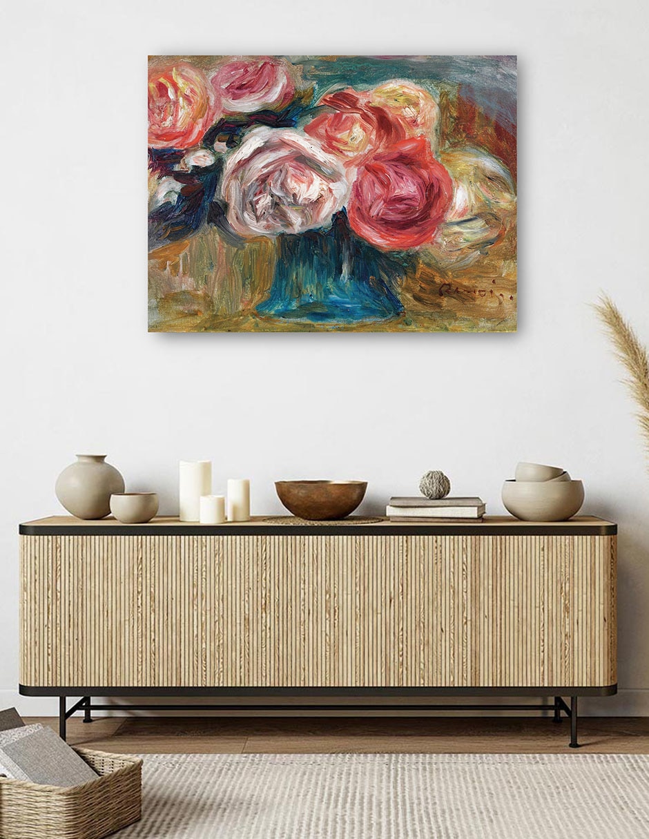 Cuadro decorativo Ramo de Rosas en un jarrón técnica mixta Floreros 5