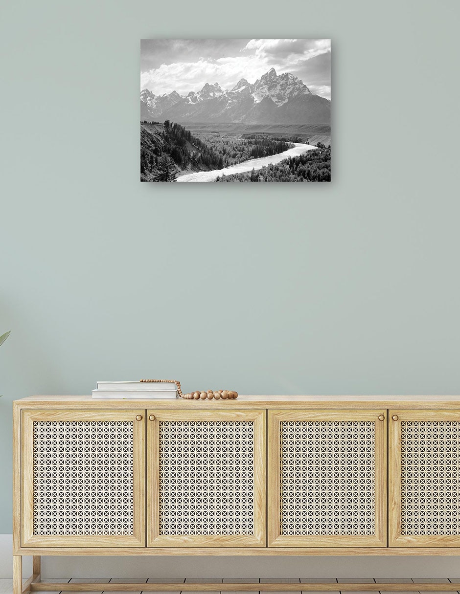 Cuadro decorativo Montañas Tetons - Río Snake técnica mixta Inspiración 4