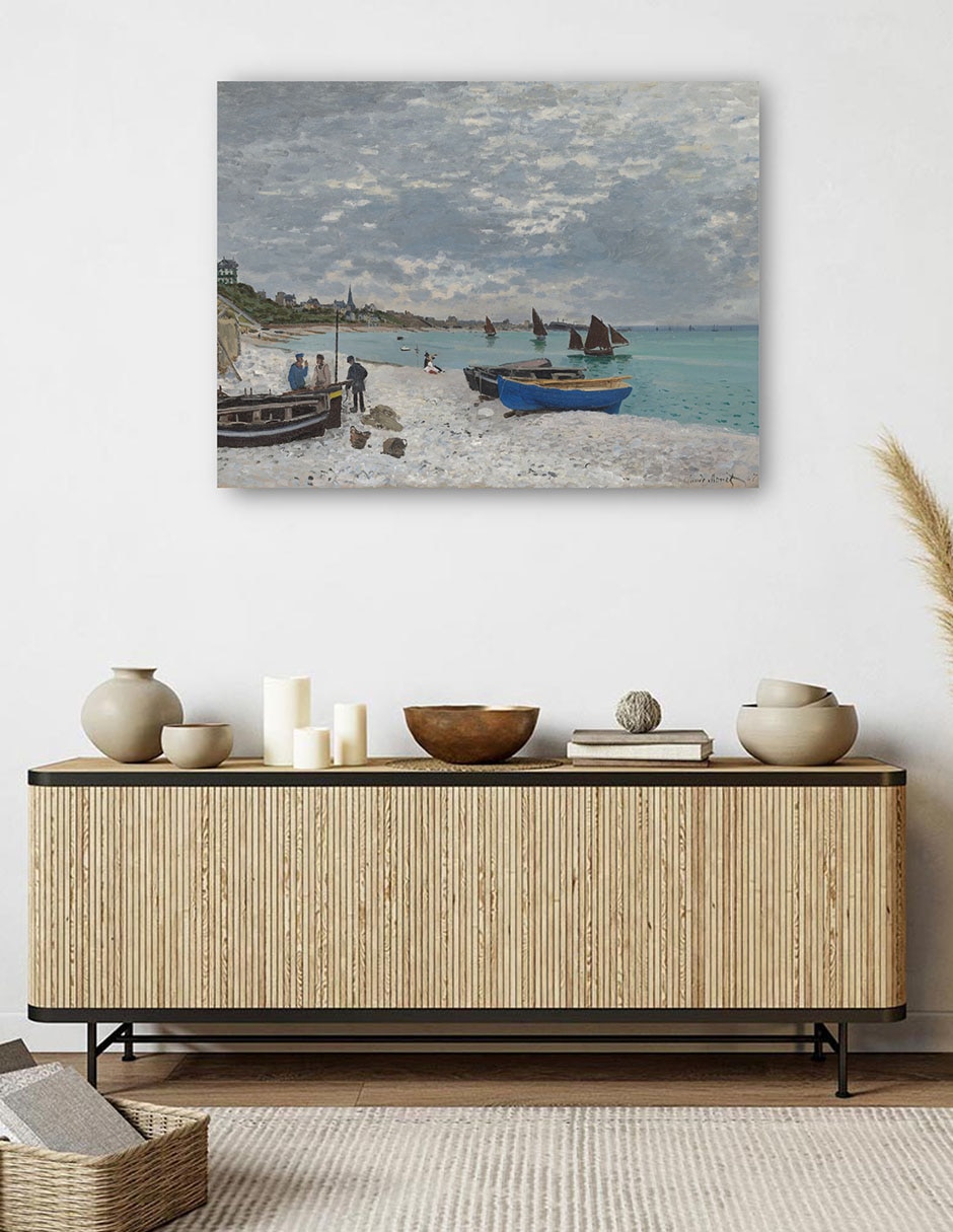 Cuadro decorativo La playa de Sainte-Adresse técnica mixta Playas 5