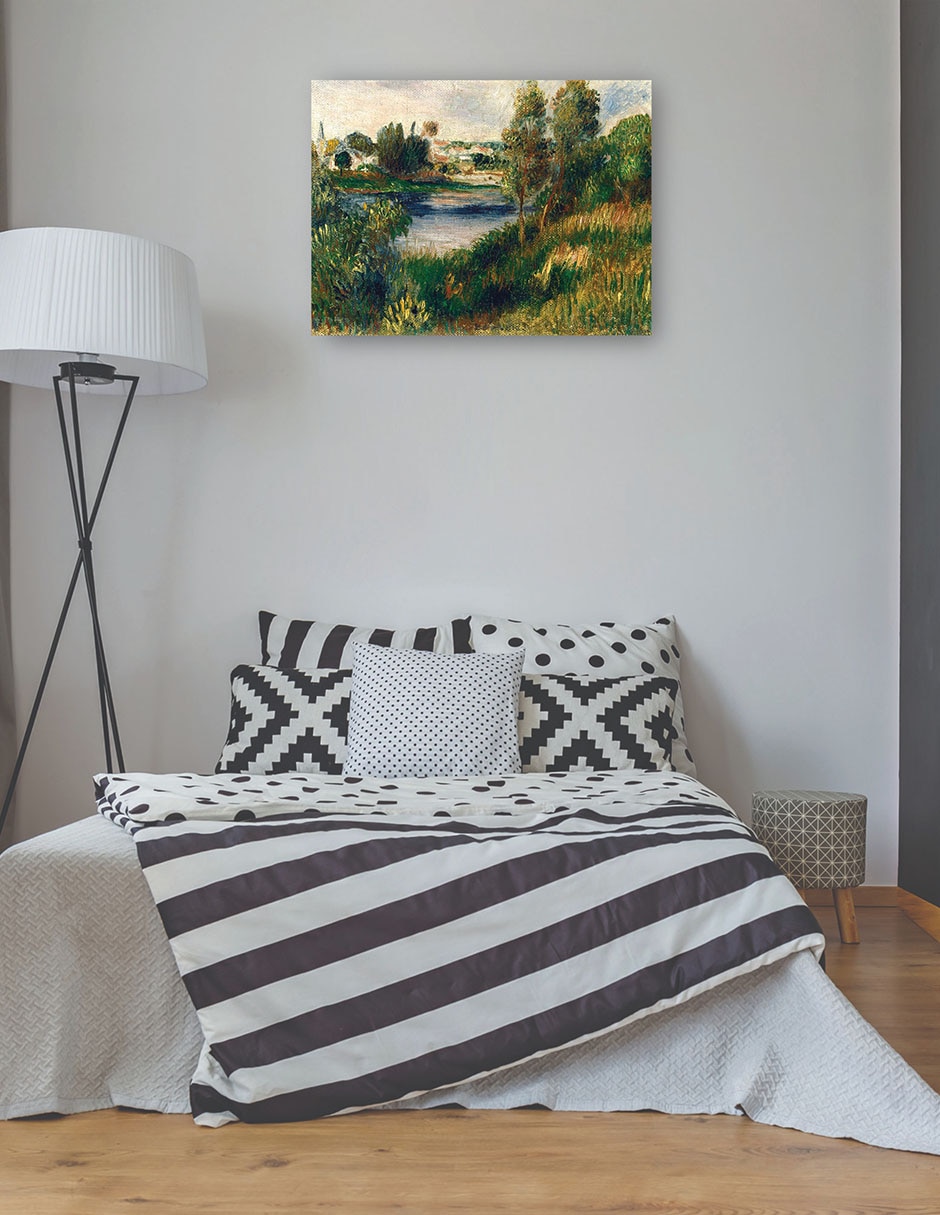 Cuadro decorativo Paisaje en Vetheuil técnica mixta Campos 3