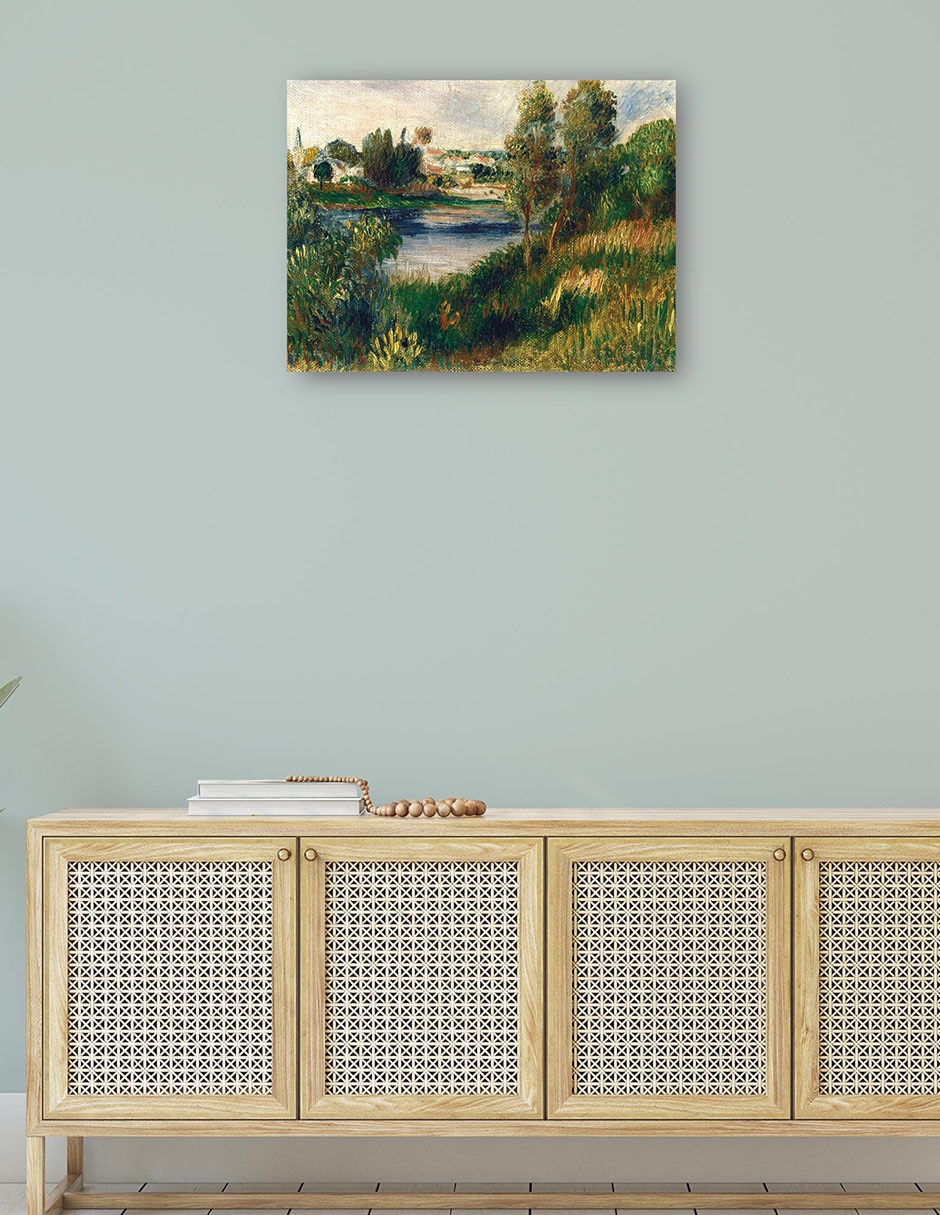 Cuadro decorativo Paisaje en Vetheuil técnica mixta Campos 4
