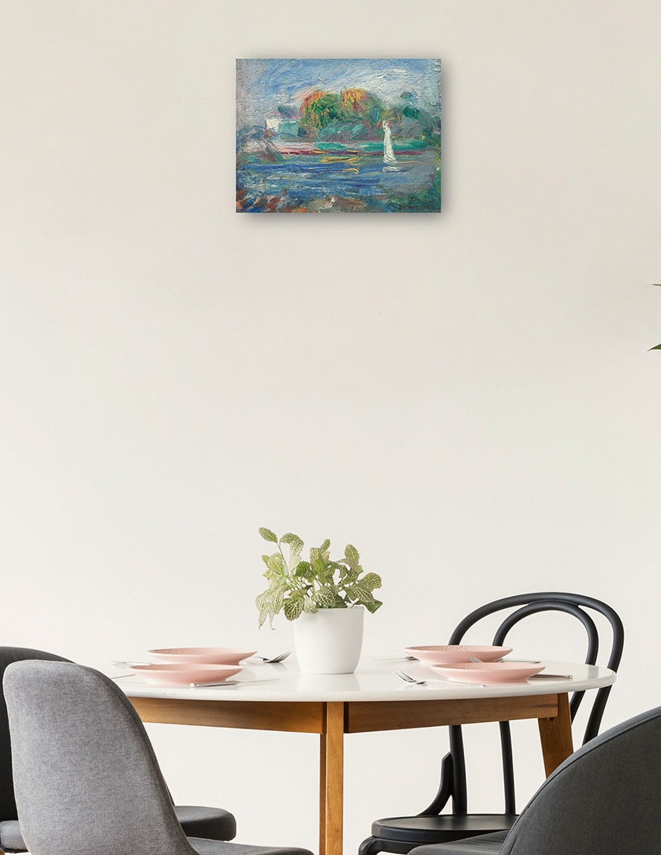 Cuadro decorativo El río azul técnica mixta Ríos 2
