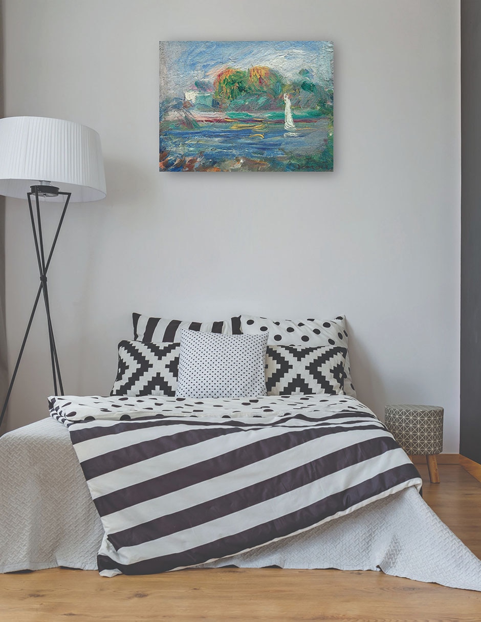 Cuadro decorativo El río azul técnica mixta Ríos 3