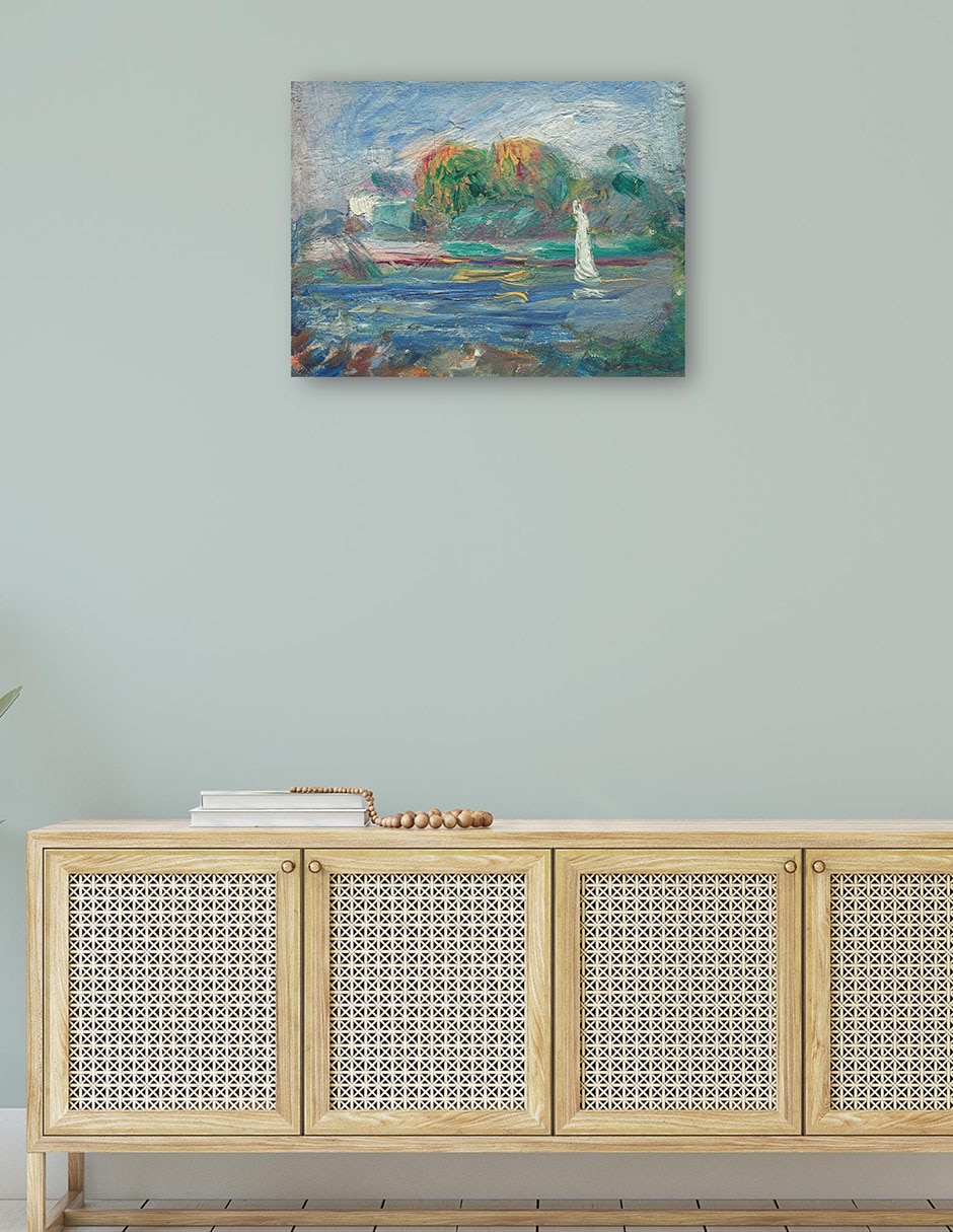 Cuadro decorativo El río azul técnica mixta Ríos 4