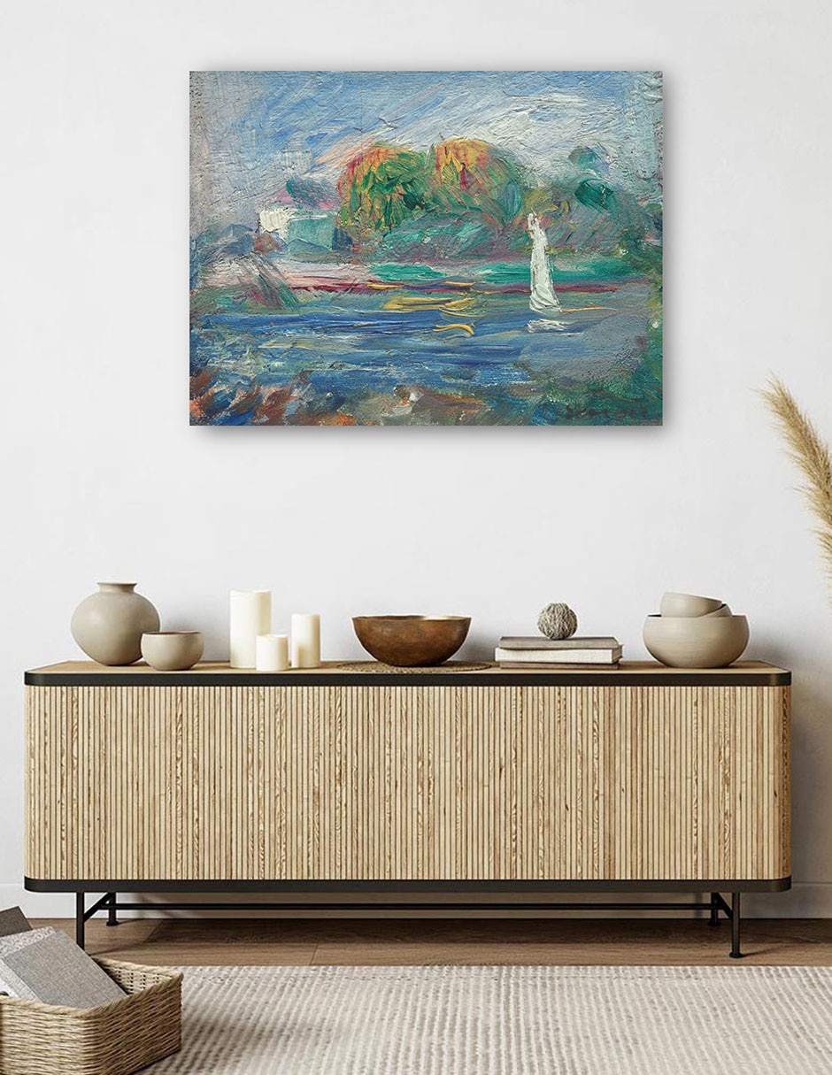 Cuadro decorativo El río azul técnica mixta Ríos 5