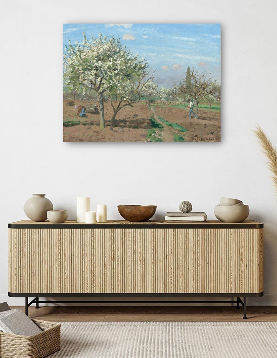 Cuadro decorativo Huerto en flor Louveciennes técnica mixta Campos 5