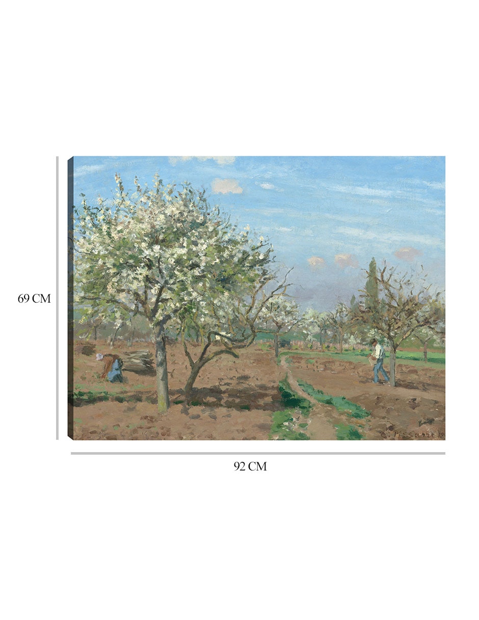 Cuadro decorativo Huerto en flor Louveciennes técnica mixta Campos 2