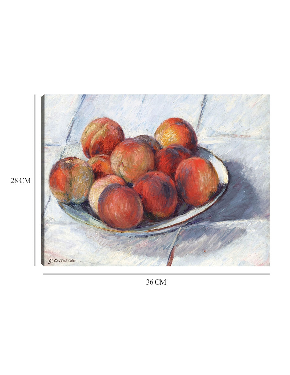 Cuadro decorativo El Plato de Duraznos (hacia 1882) técnica mixta 2
