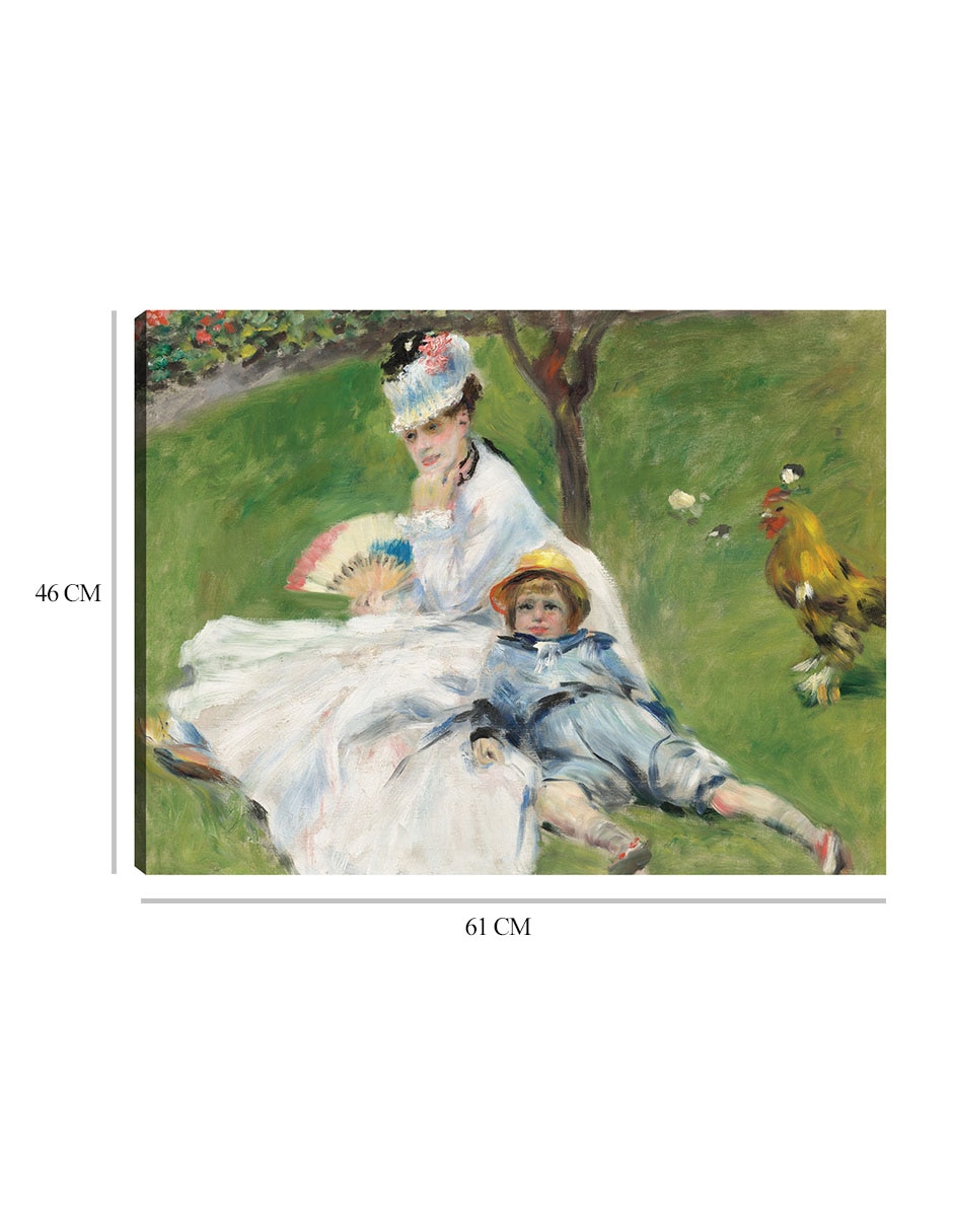Cuadro decorativo Madame Monet y su hijo técnica mixta Gente 3