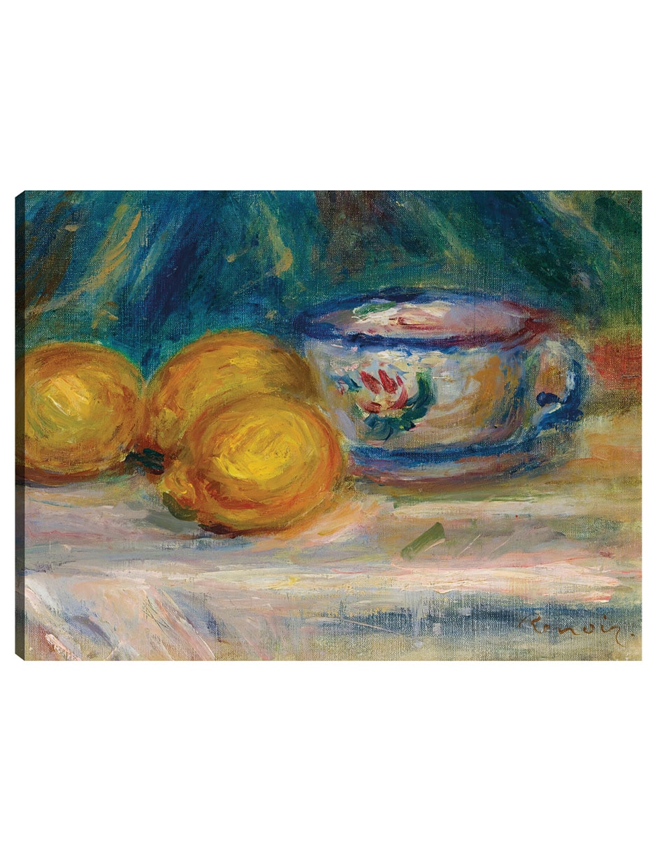 Cuadro decorativo Naturaleza muerta, tres limones y una copa (hacia 1895) técnica mixta