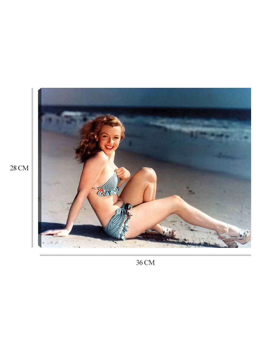 Cuadro decorativo Marilyn Monroe, postal técnica mixta Retratos 2