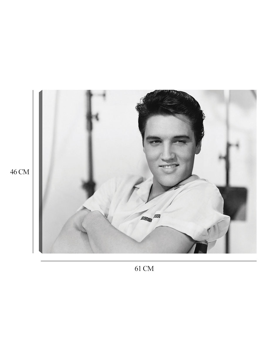 Cuadro decorativo Elvis Presley 1958 técnica mixta Retratos 3