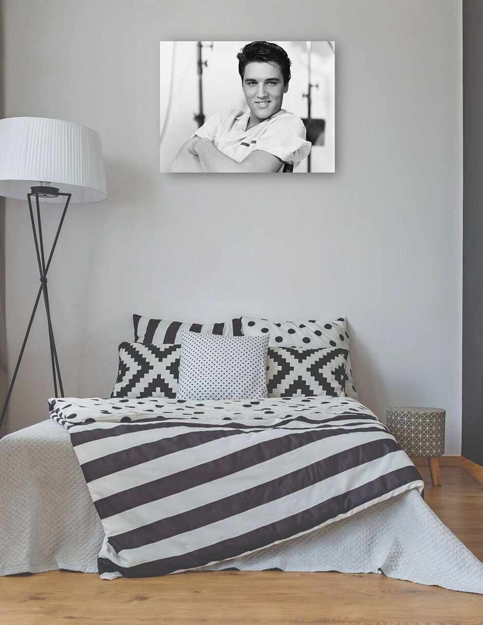 Cuadro decorativo Elvis Presley 1958 técnica mixta Retratos 3