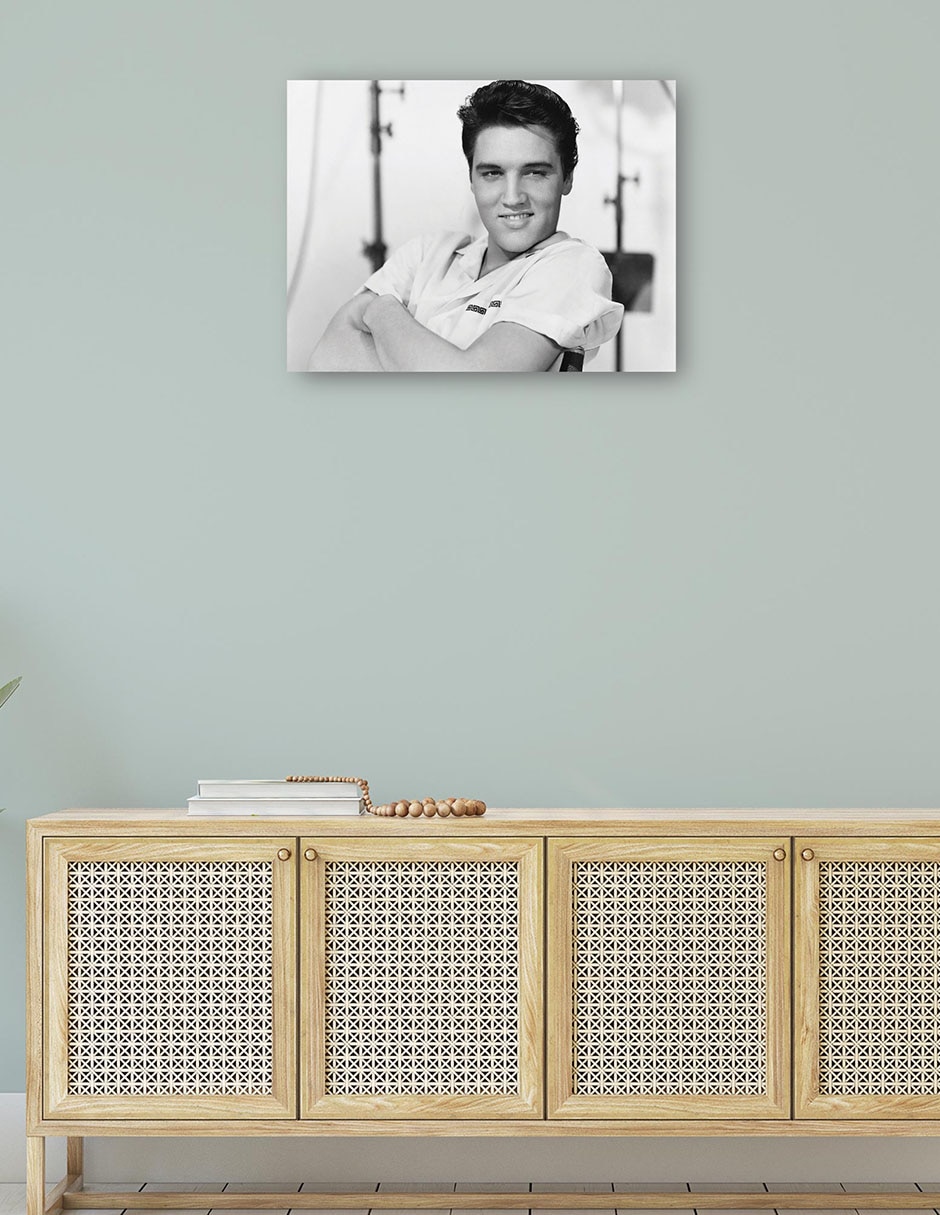 Cuadro decorativo Elvis Presley 1958 técnica mixta Retratos 4