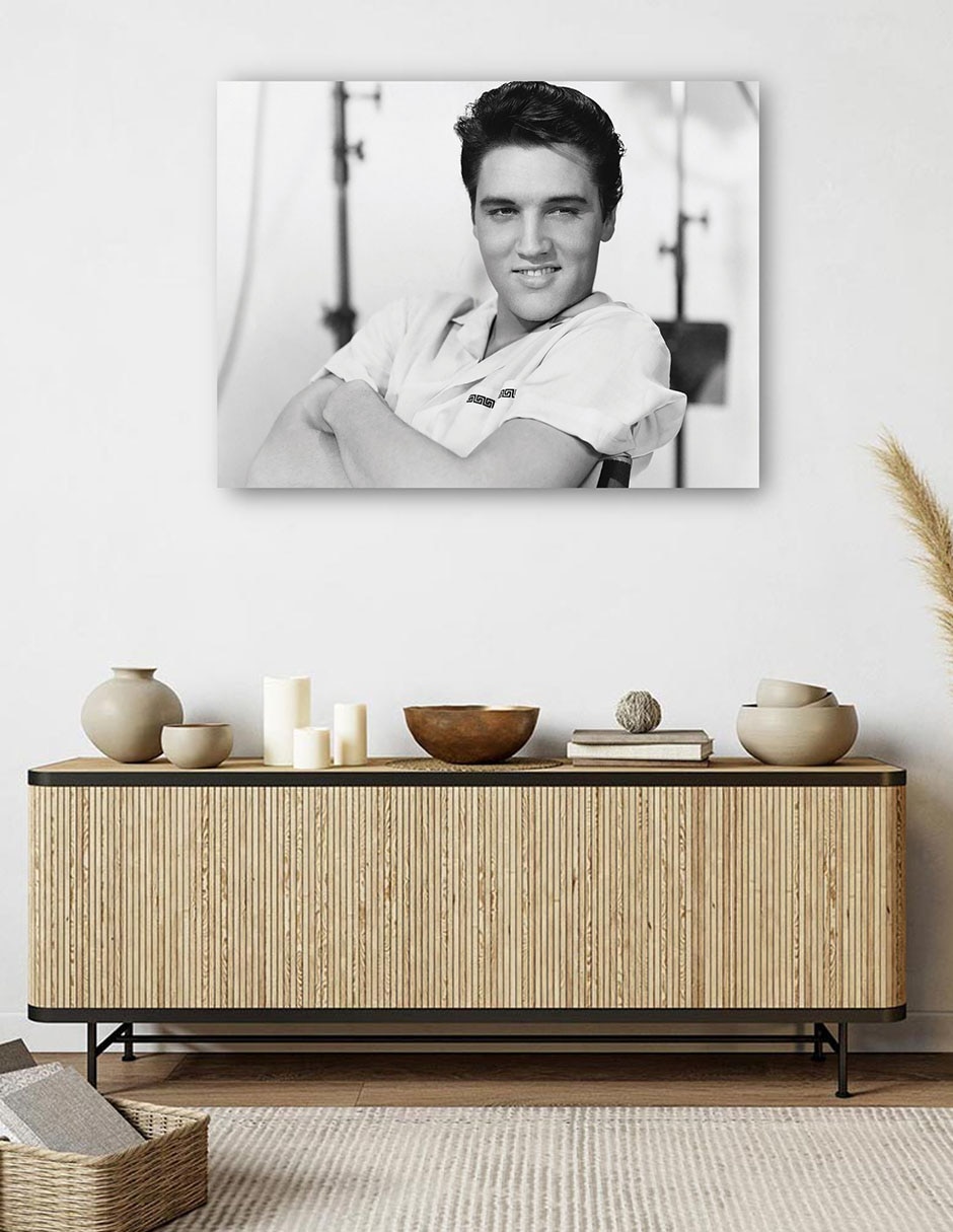 Cuadro decorativo Elvis Presley 1958 técnica mixta Retratos 5