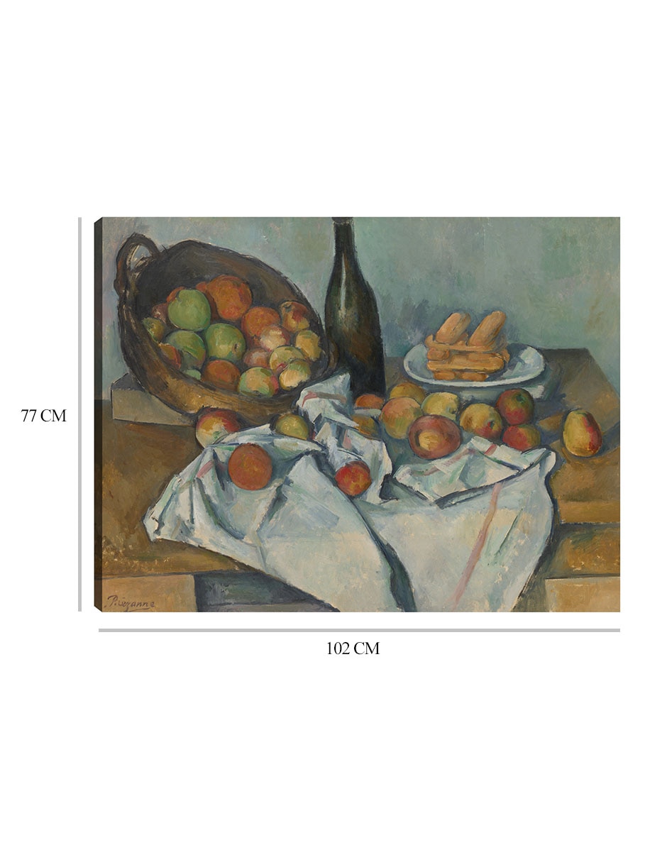 Cuadro decorativo La canasta de manzanas técnica mixta 3
