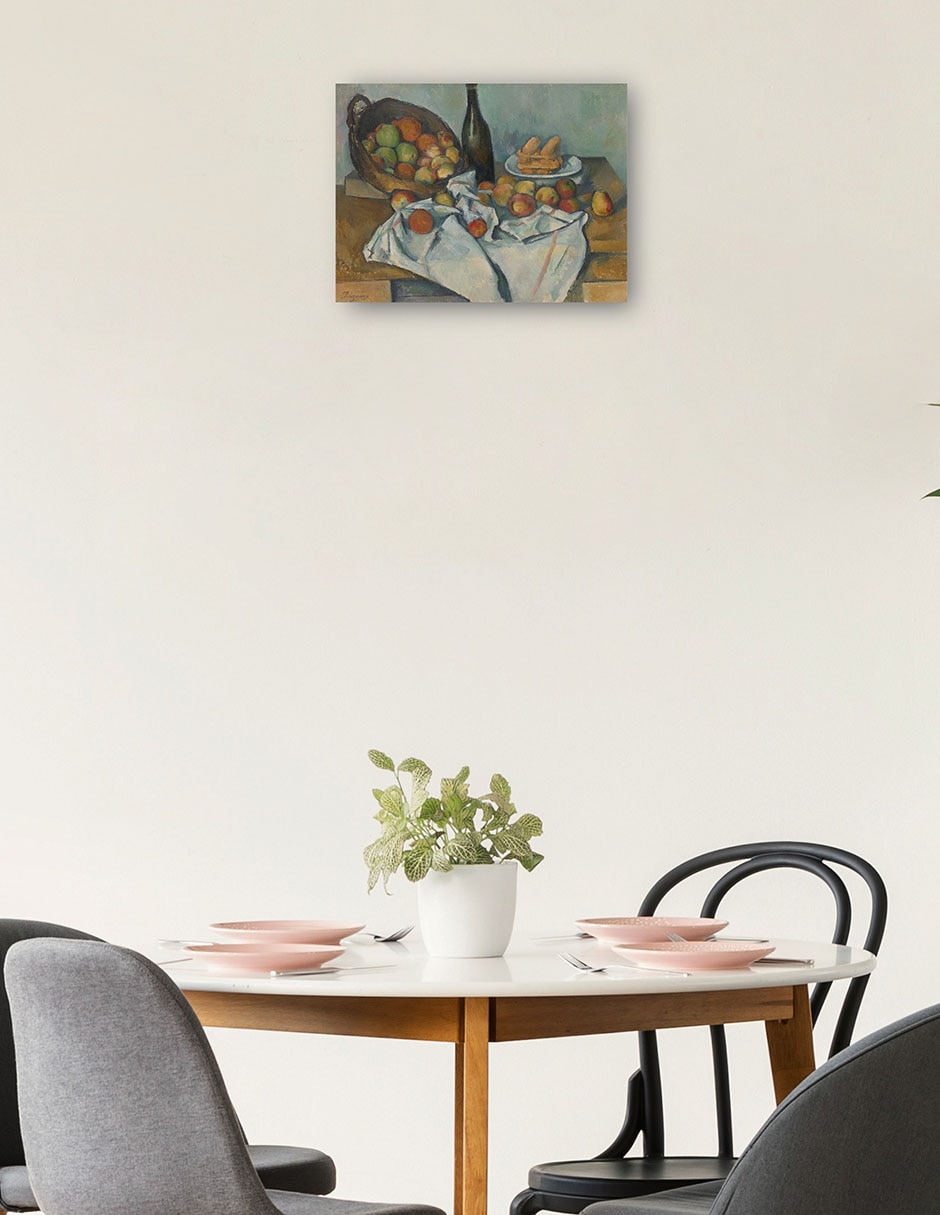 Cuadro decorativo La canasta de manzanas técnica mixta 3